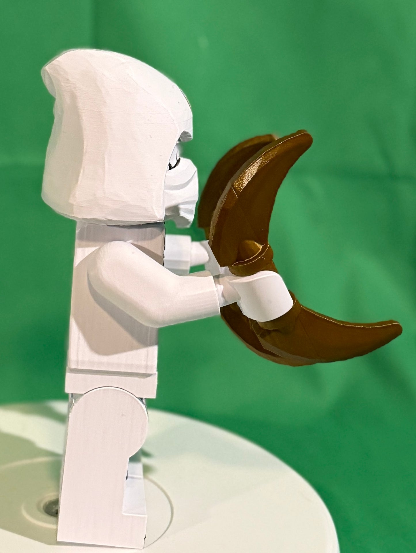 Embark on a Moonlit Mission! π 3D Printed Moon Knight Minifigure