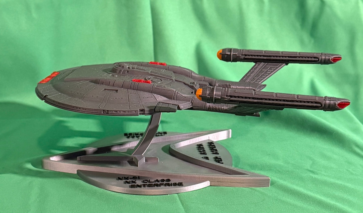 Explore the Final Frontier! π 3D Printed NX-01 Enterprise from Star Trek: Enterprise