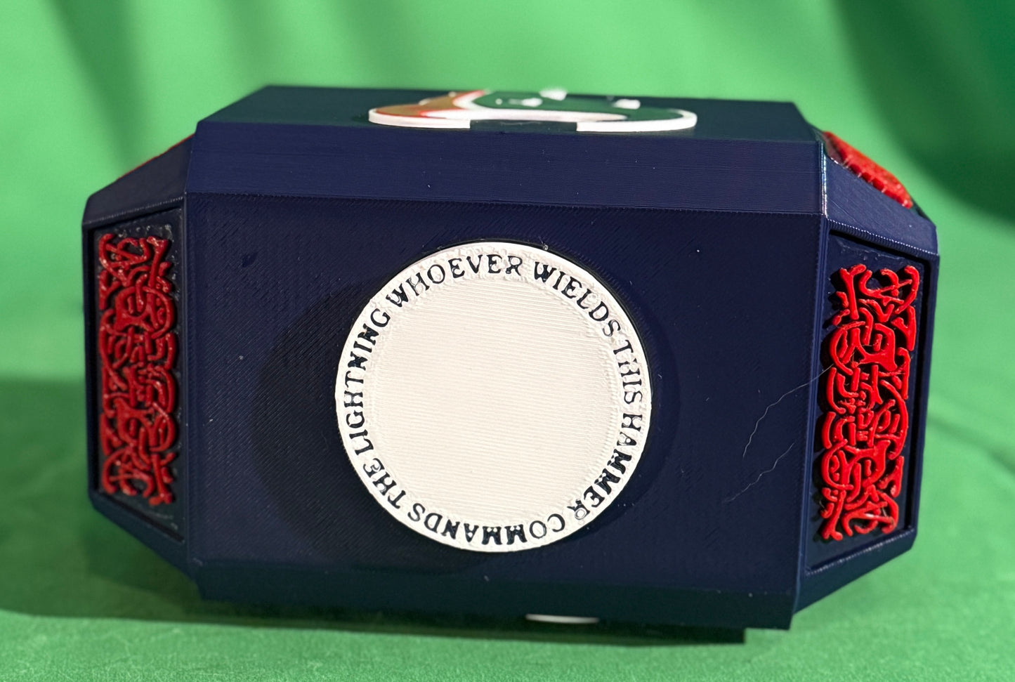 The "Battle Red" Mjolnir: Custom Texans Football Hammer