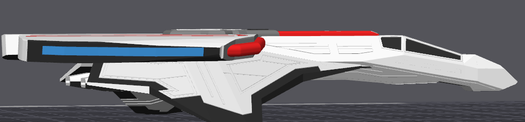 Custom Starfleet Fighter (Gryphon Class) | 3D Printed Tactical Model
