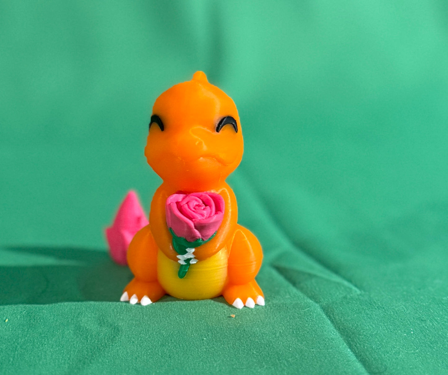 ❤️ Flame On with Love! ❤️ 3D Printed Valentine's Charmeleon with Rose