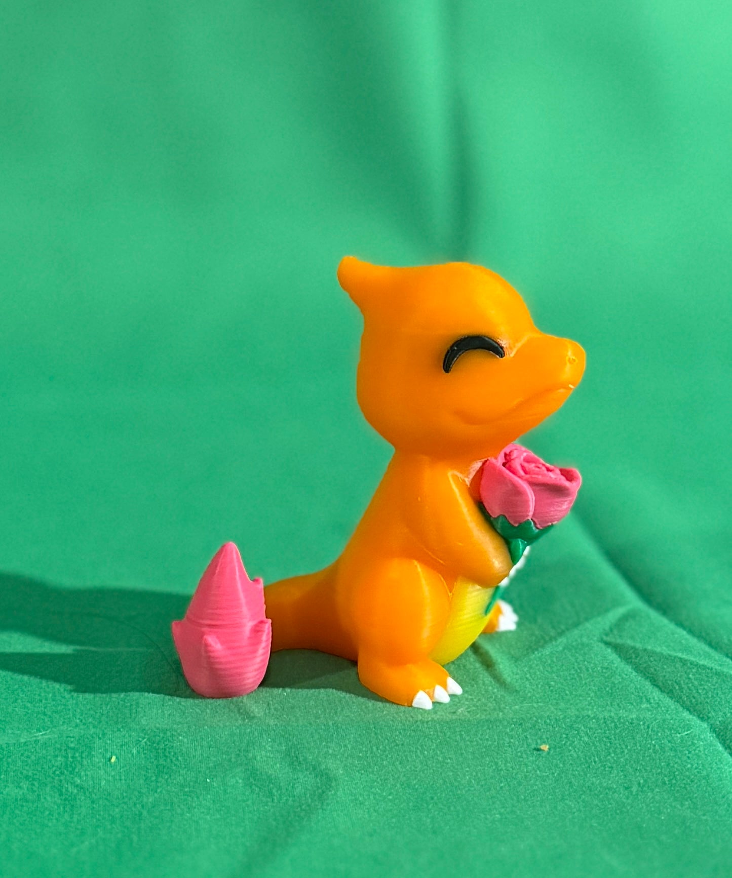 ❤️ Flame On with Love! ❤️ 3D Printed Valentine's Charmeleon with Rose