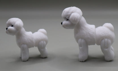 Bichon / Poodle Articulated Figurine