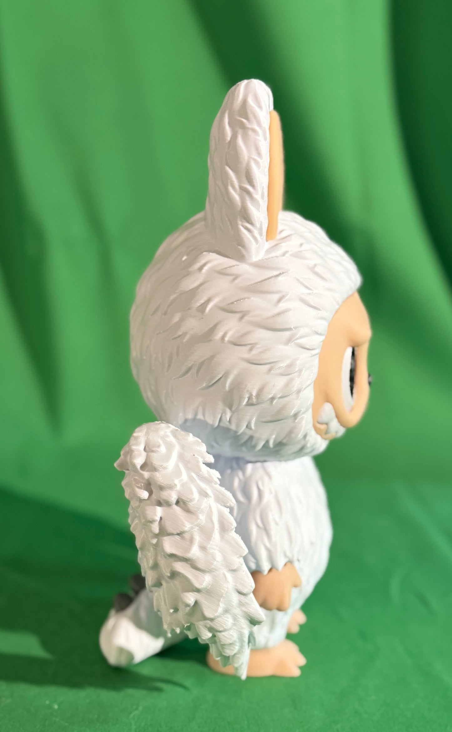 Custom Labubu Style "Zimomo" Figure - Textured White Edition