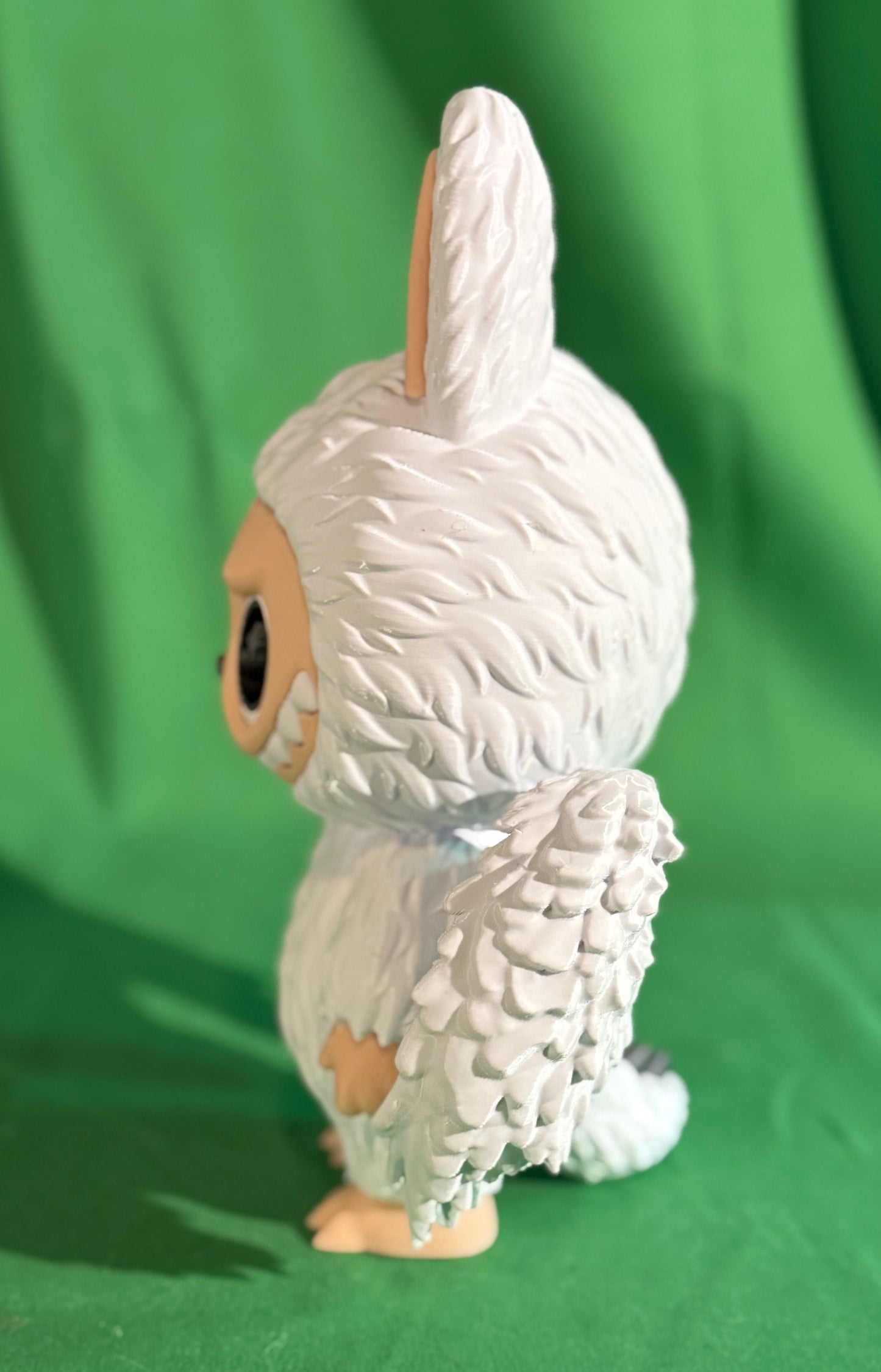 Custom Labubu Style "Zimomo" Figure - Textured White Edition