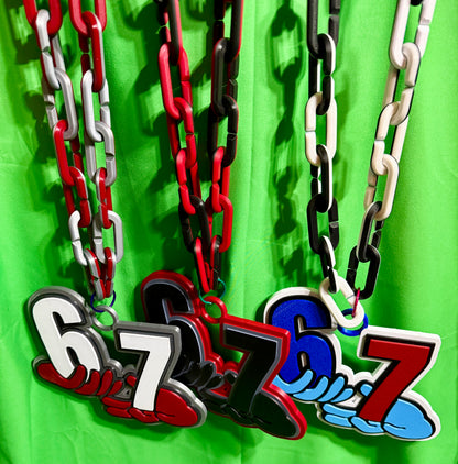 Oversized 67 Statement Chain | 3D Printed Meme Drip