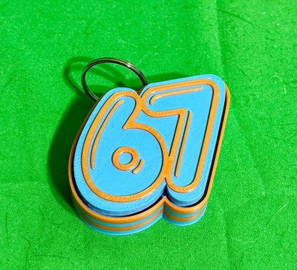 "Lil' 67" Mascot Keychain | 3D Printed Bag Charm