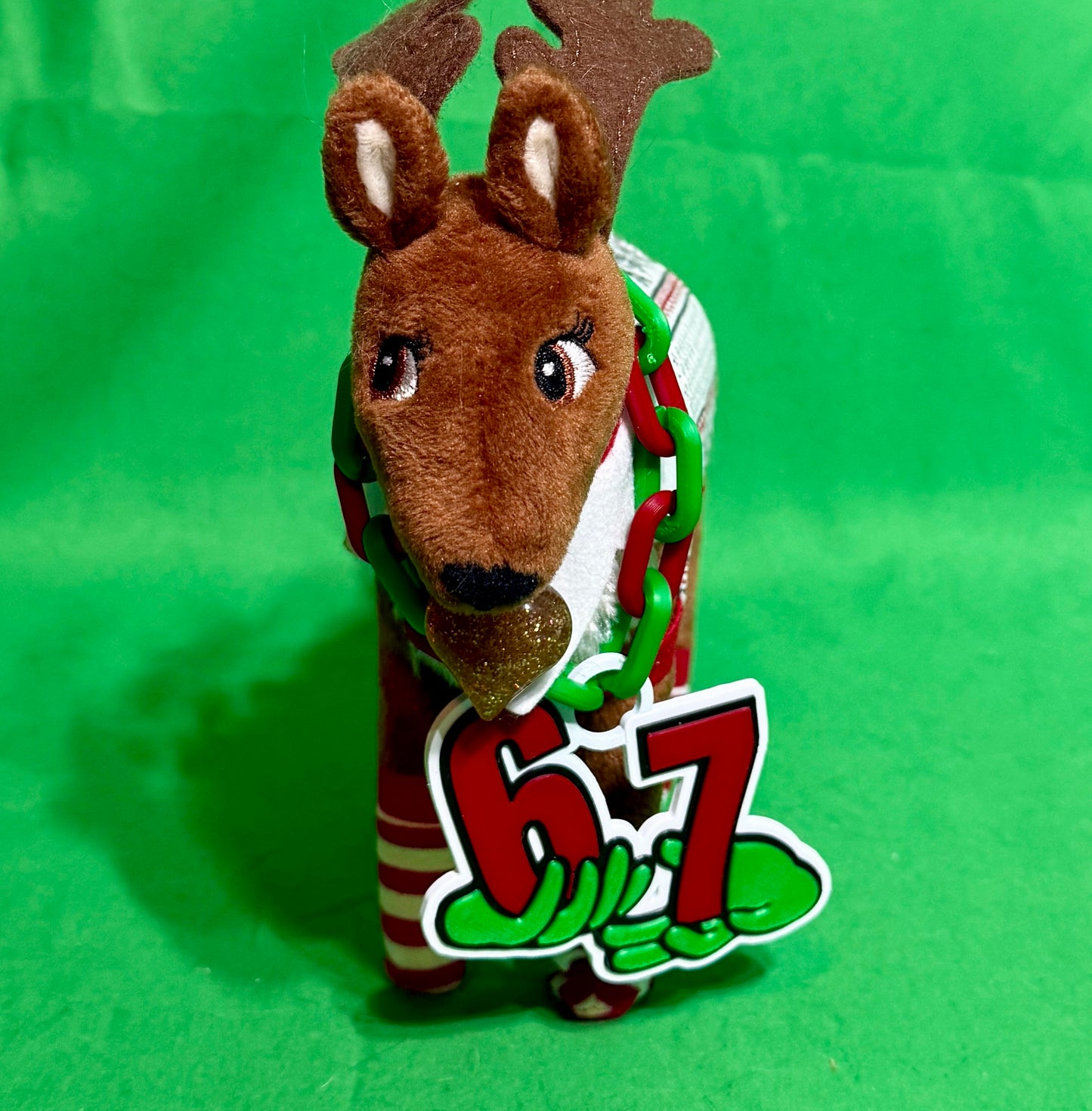 Elf-Sized "67" Statement Chain | Miniature Meme Drip Accessory