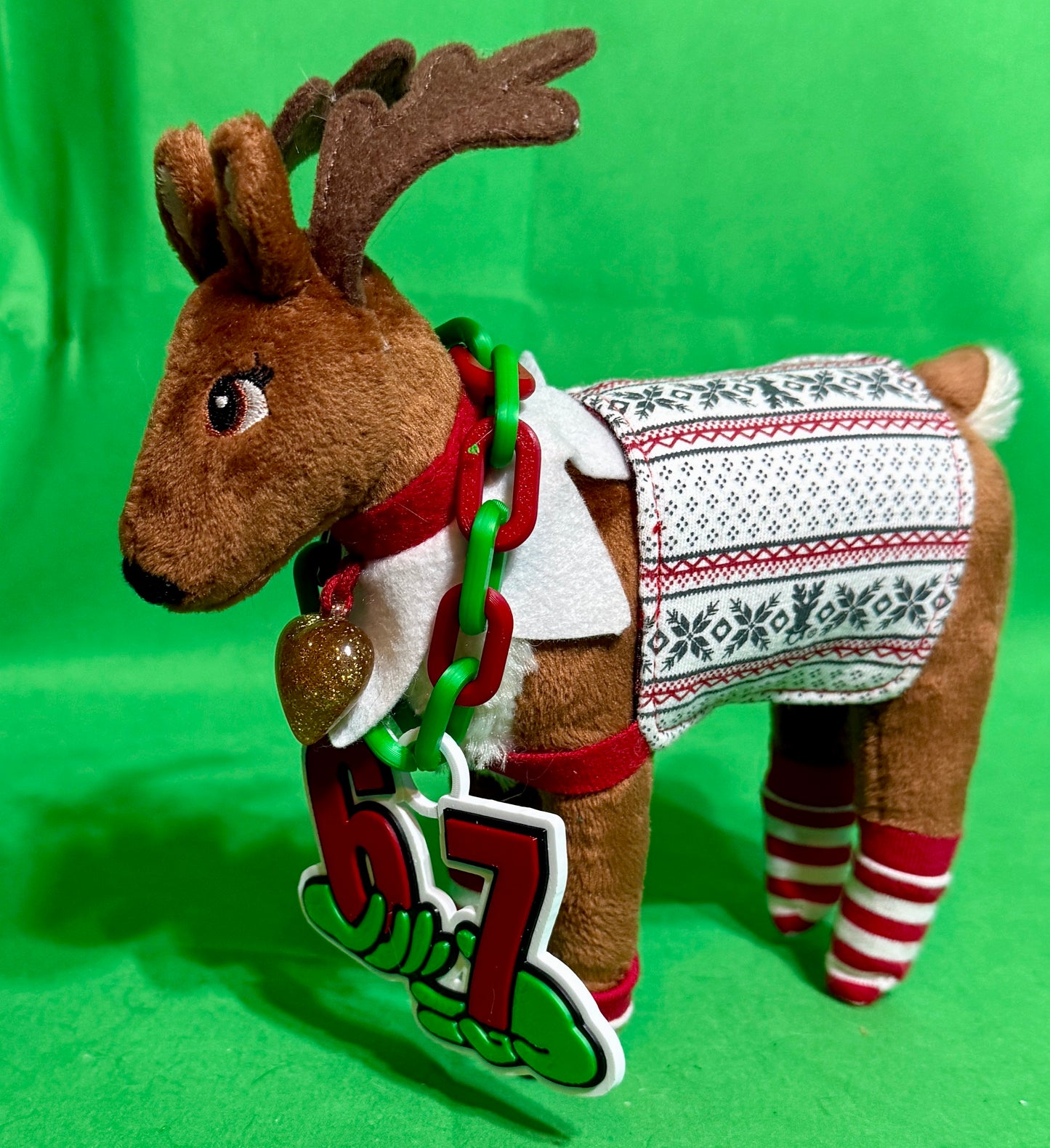 Elf-Sized "67" Statement Chain | Miniature Meme Drip Accessory