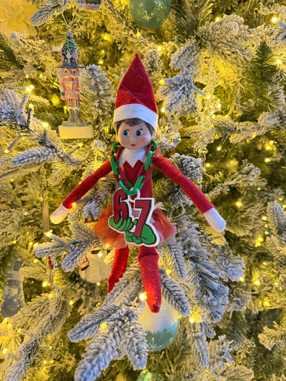 Elf-Sized "67" Statement Chain | Miniature Meme Drip Accessory