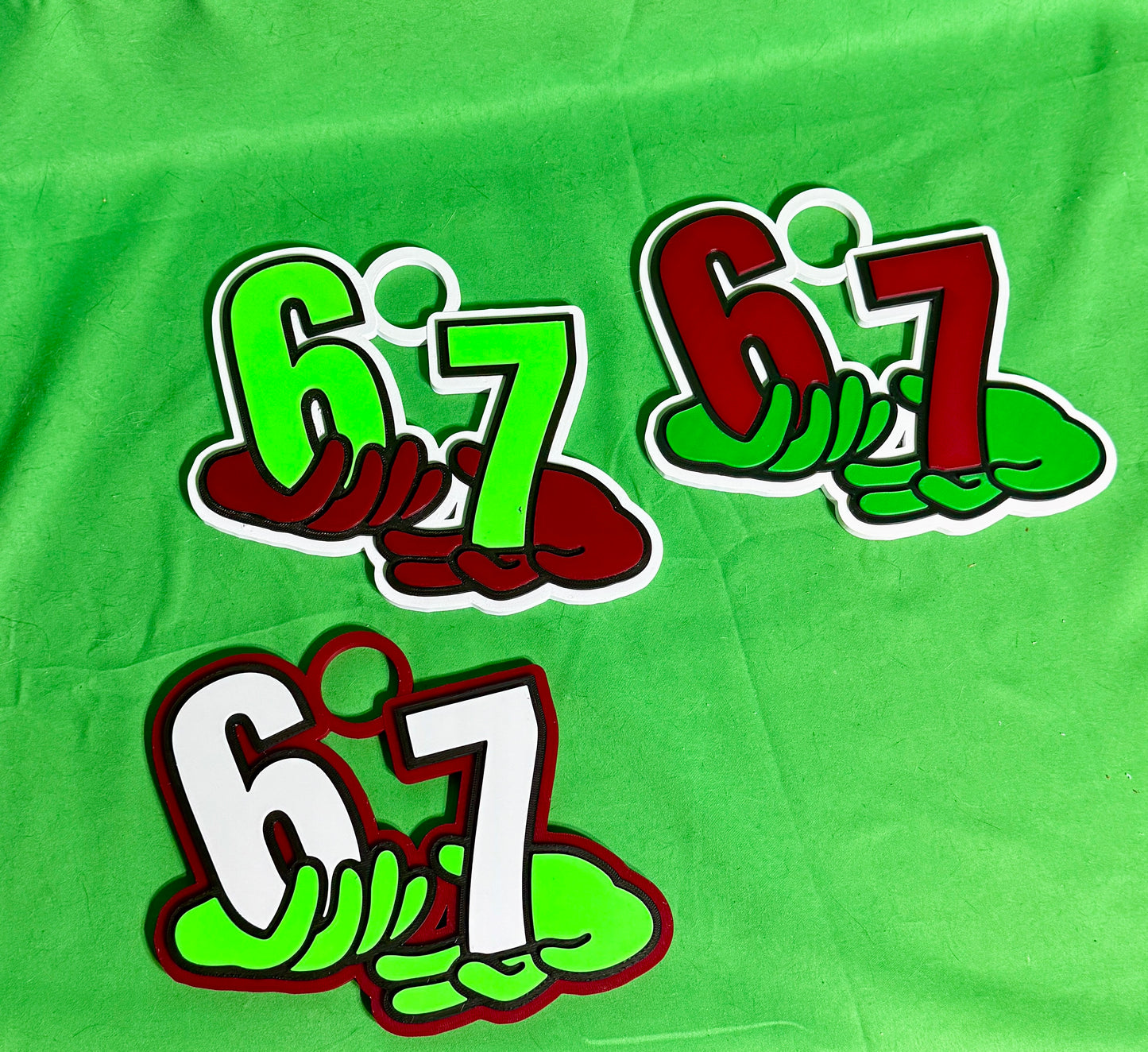 Oversized 67 Statement Chain | 3D Printed Meme Drip