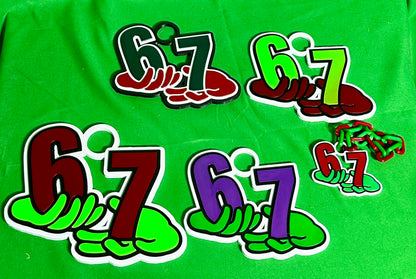 Oversized 67 Statement Chain | 3D Printed Meme Drip