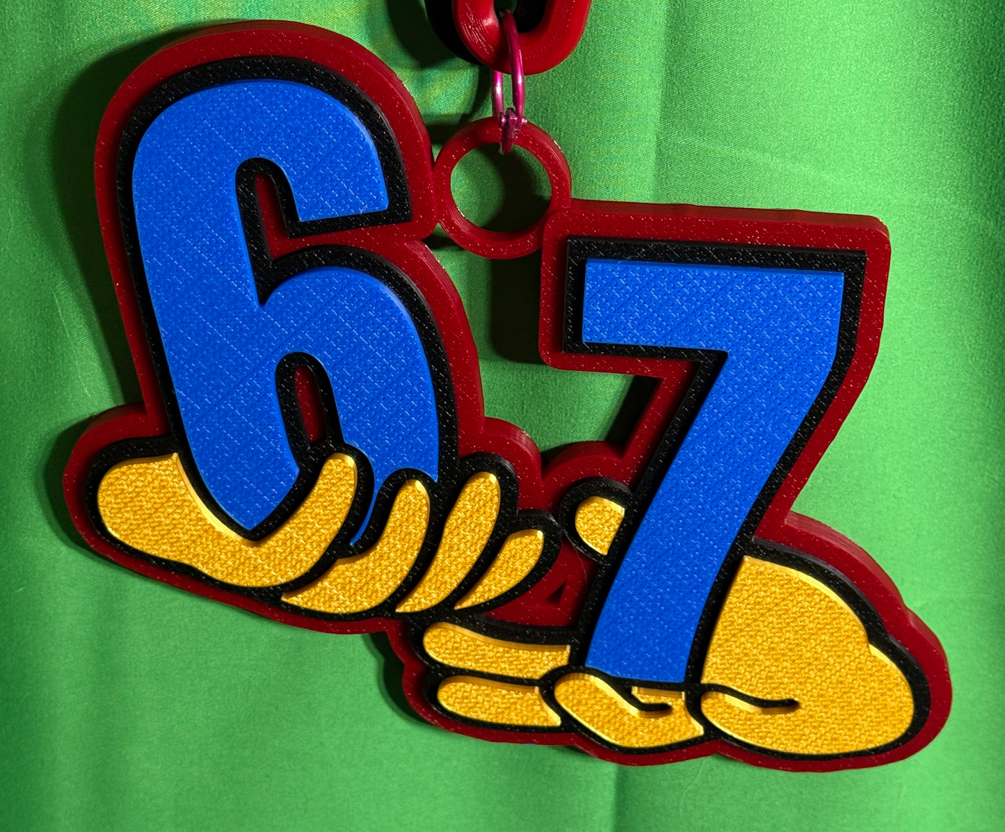 Oversized 67 Statement Chain | 3D Printed Meme Drip