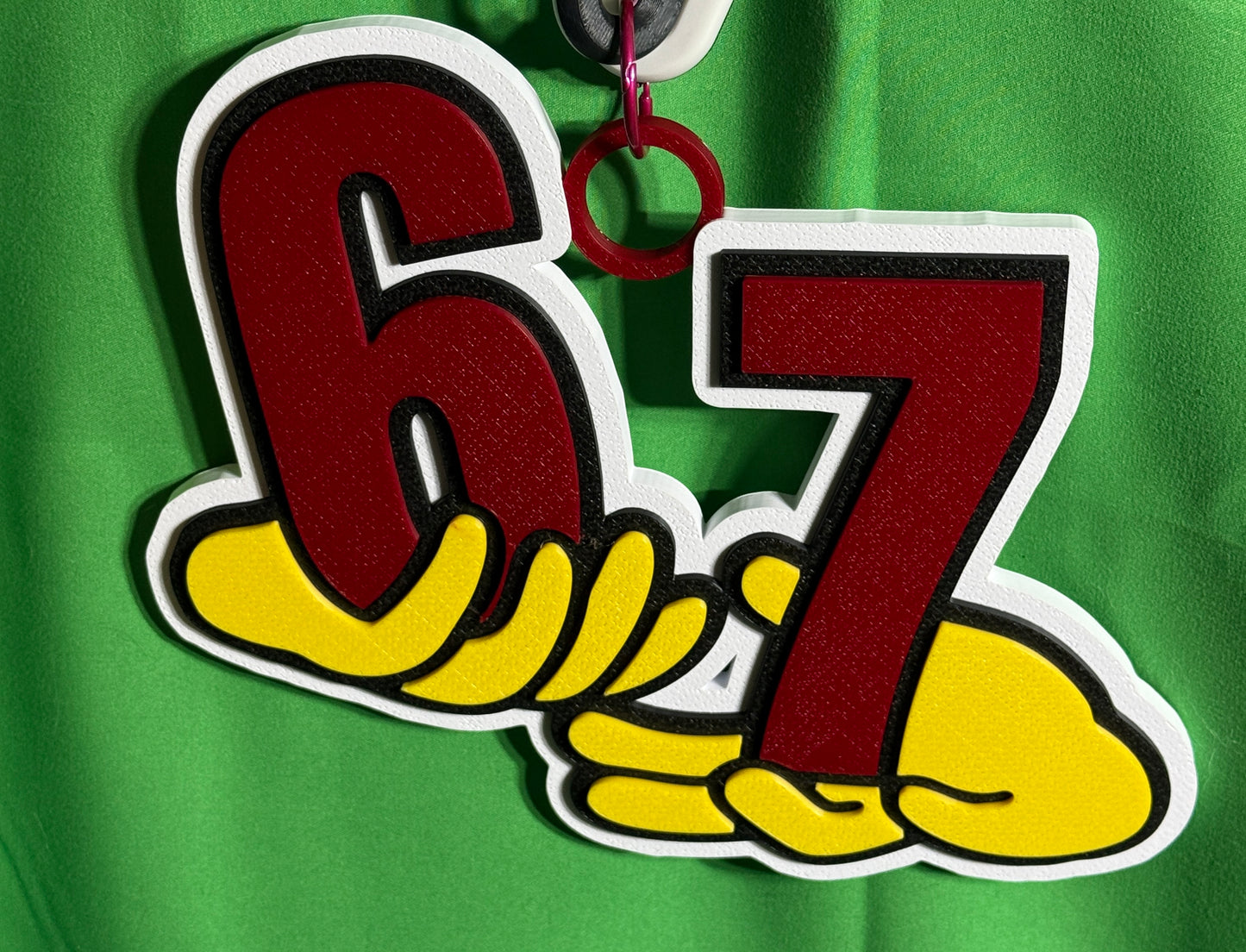 Oversized 67 Statement Chain | 3D Printed Meme Drip