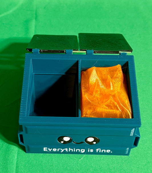 The "Everything is Fine" Collection | Light-Up Dumpster & Raccoon Figure