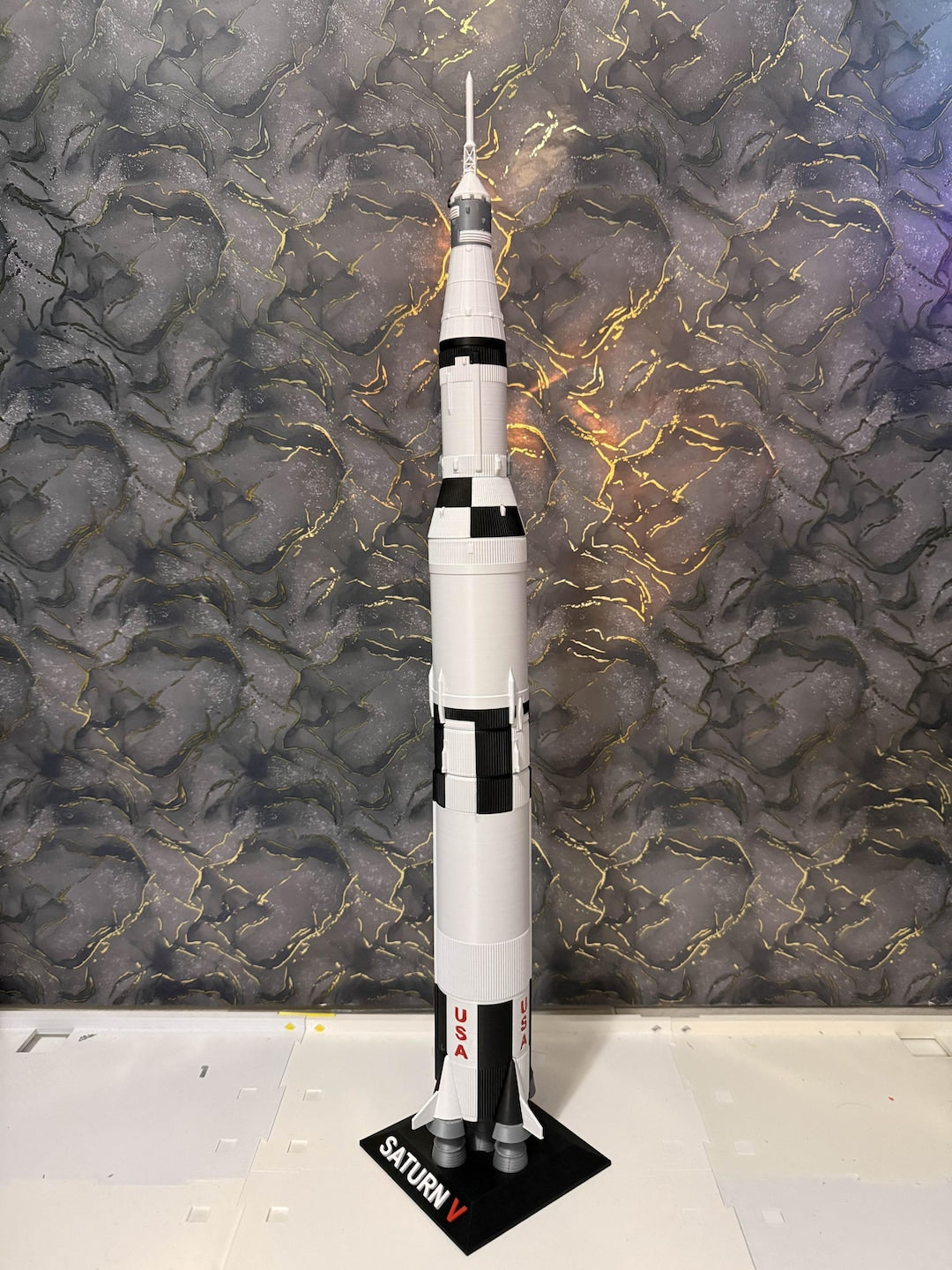 3D Printed Rocket Model, 22 Inch Saturn V