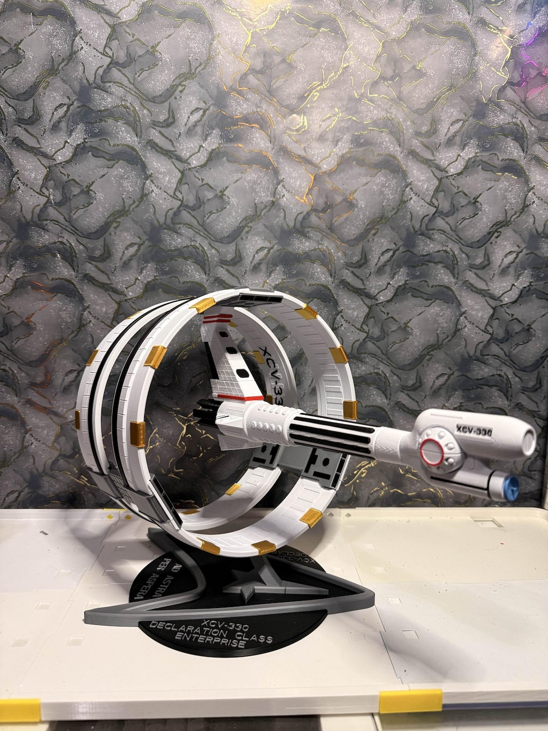 3D Printed Retro Warp-Era Starship Model