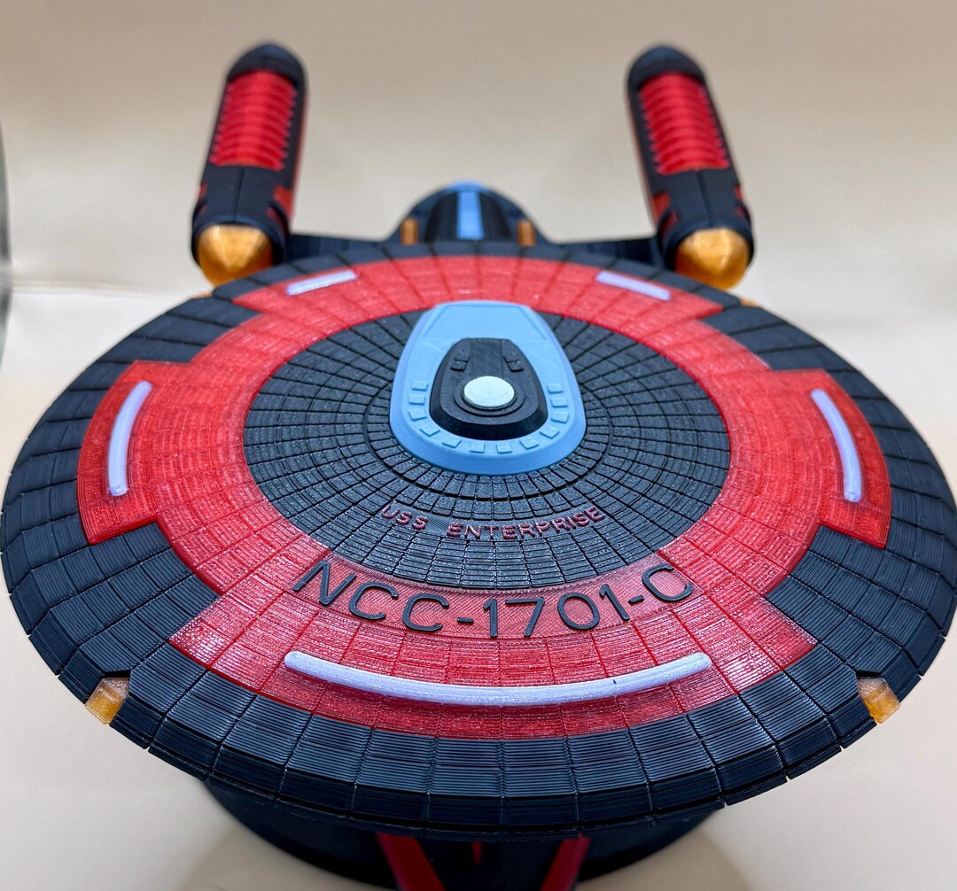 12.5 Inch Black Ambassador-Style Starship Model