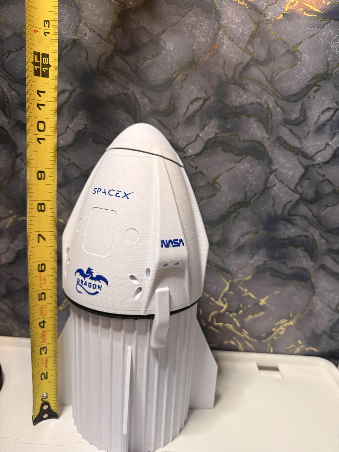 Crew Dragon Model, 3D Printed SpaceX Capsule Replica
